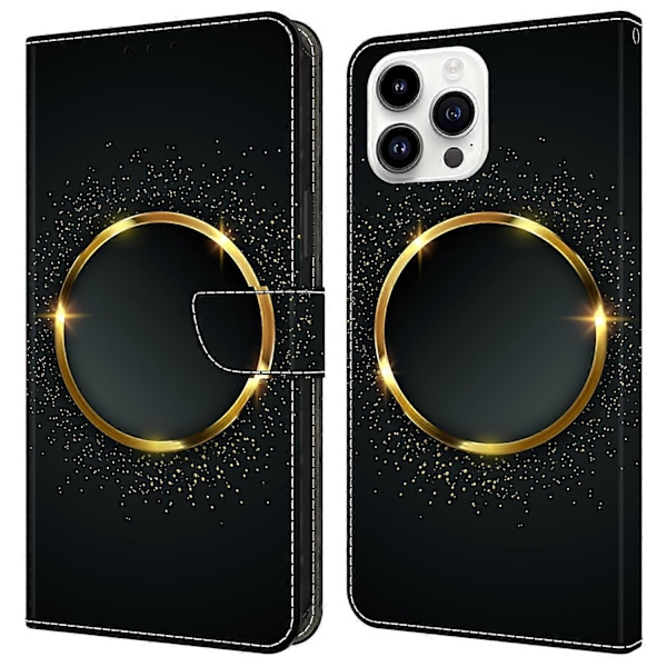 iPhone 16 Pro -kotelo PU-nahkainen lompakkokotelo seisontatoiminnolla Multicolor Style J