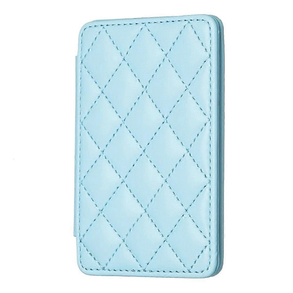 BFK05 3D Rhombus -kuvioinen itseliimautuva puhelimen takakorttiteline PU-nahkainen korttilaukku - Vihreä Multicolor Blue