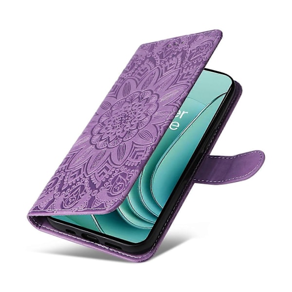 OnePlus Nord 3 5G/Ace 2V Auringonkukka Kuvioitu PU Nahkakansi Lompakko Jalustalla Puhelinkotelo Multicolor Style A