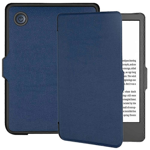 Etui til Tolino Shine 4, bogstil, PC + PU læder E-læser beskyttelsescover med automatisk dvale/vækning Multicolor Dark Blue