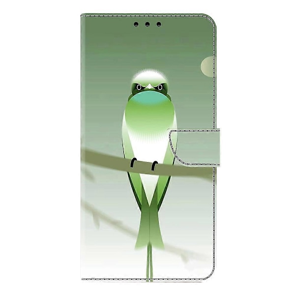 Xiaomi 15 -kotelo PU-nahkainen lompakkokotelo jalustalla Multicolor Green Bird