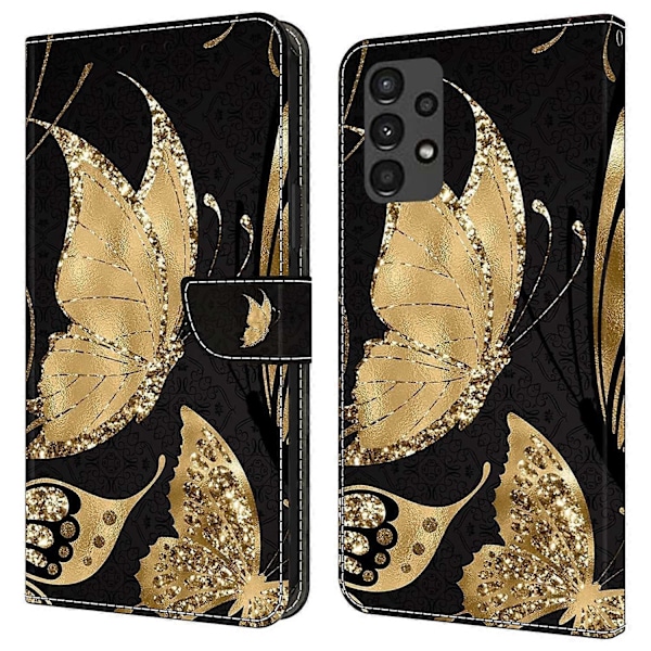 För Samsung Galaxy A13 5G/A13 4G Fodral Skyddande Läder Flip Telefonfodral Multicolor Style J