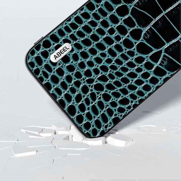 För Samsung Galaxy S23 FE Krokodiltextur Äkta Läder+PC+TPU Telefonfodral Stöttåligt Skydd Multicolor Style C