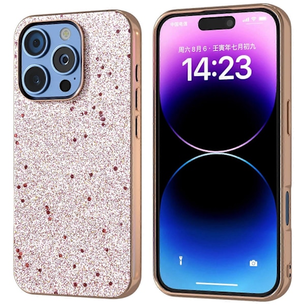 iPhone 16 Pro Max -kotelo, galvanointi, kimallepintainen PU+TPU-suojakotelo Multicolor Style D