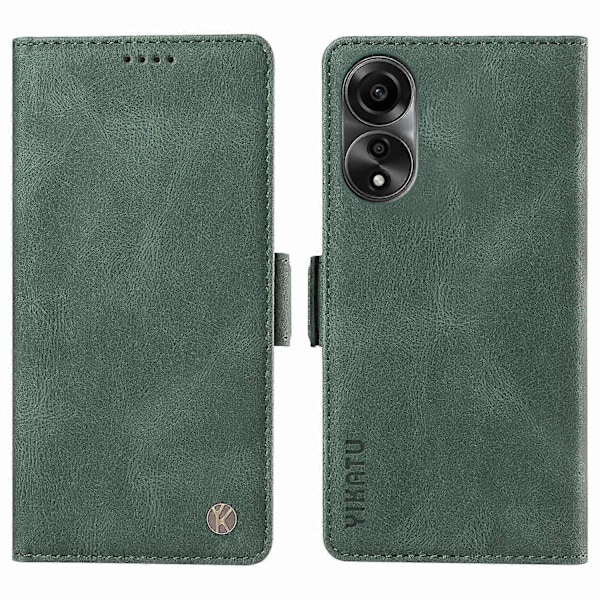 YIKATU YK-005 För Oppo A78 4G PU Läder Plånboksfodral Skinn-touch Ställ Flipskydd Multicolor Style D