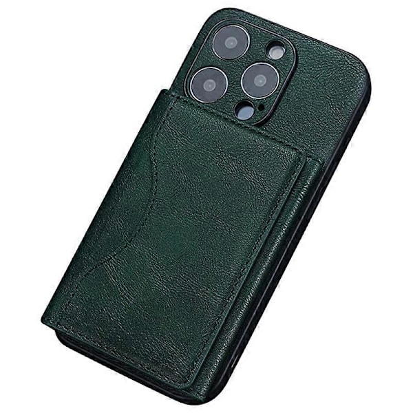 Kompatibel med MagSafe kortholder, tredobbelt pung, støtteben til iPhone 12-15 Multicolor Style C