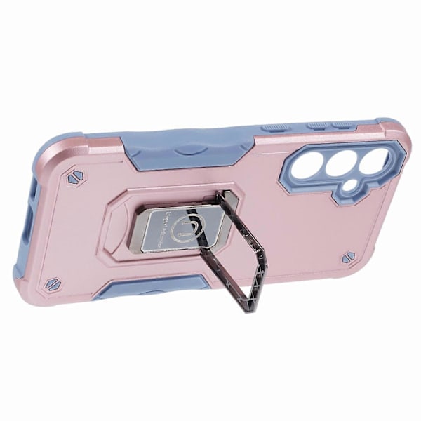 Skal för Samsung Galaxy S23 FE Anti-drop PC+TPU Telefonfodral med Ringstativ Multicolor Rose Gold
