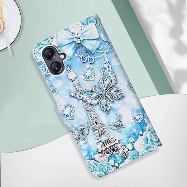 YB Pattern Printing Leather Series-4 Samsung Galaxy A15 4G -kotelo PU-nahkainen puhelinlompakkokotelo Multicolor Style B