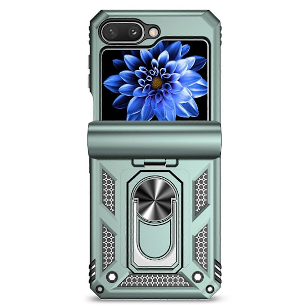 Skal för Samsung Galaxy Z Flip5 5G PC+TPU Anti-fall Ring Kickstand Multicolor Style E
