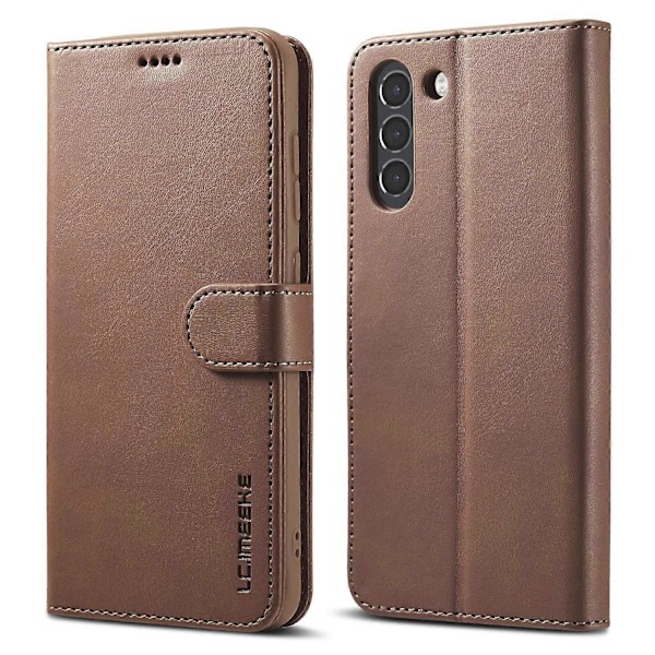 LC.IMEEKE Lommebokdesign Lær Shell Telefon Stativ Deksel for Samsung Galaxy S21 FE Multicolor Style C