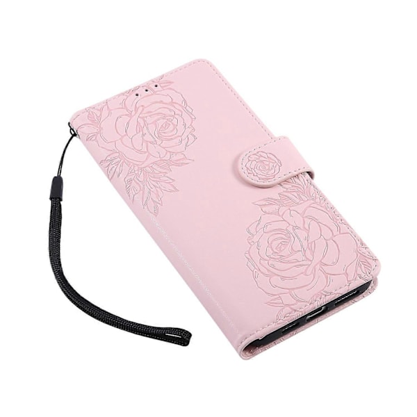 Etui til Oppo A3x 5G (Indien)/A3x 4G/A3 5G/A3 4G/A60 5G/A40 4G/A40M 4G Rose Blomst Telefon Cover med 3 Multicolor Rose Gold