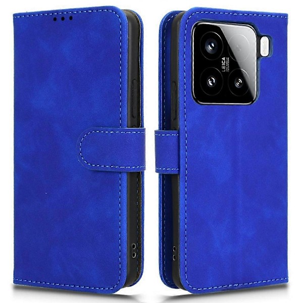Læderetui til Xiaomi 15 Pro, hudvenlig, anti-drop, pung, flip telefoncover Multicolor Style B