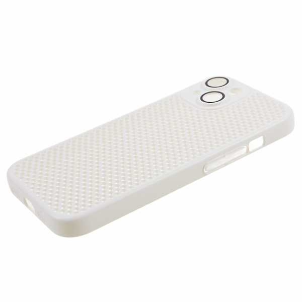 Varmeafledende bagcover med linsefilm hårdt PC-telefoncover til iPhone 15 Plus White