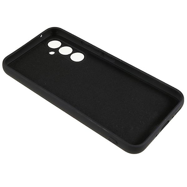 För Samsung Galaxy S23 Fe Fiberfoder Gummibelagt Tpu- cover anti-scratch case Black