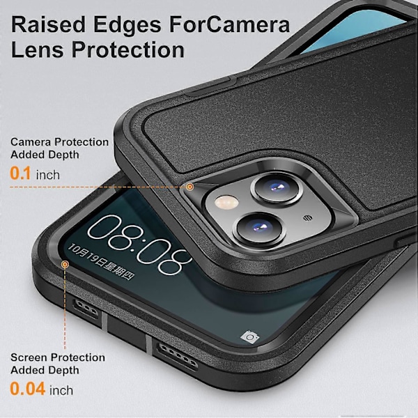 Til iPhone 13/14 Telefon Cover TPU+PC Stødsikker Beskyttelses Cover med Indvendigt EVA Papir Multicolor Style A