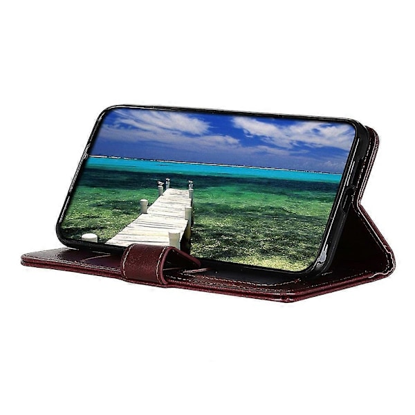 Til OnePlus 13R 5G/Ace 5 5G Etui Crazy Horse Tekstur PU Læder Telefon Stand Cover Multicolor Brown