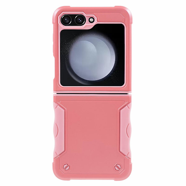 Til Samsung Galaxy Z Flip5 5G Todelt Design Telefon Cover PC + TPU Anti-ridse Beskyttelse Pink