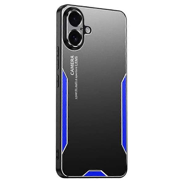For iPhone 16 Plus Telefondeksel Aluminiumlegering+TPU+PC Bakdeksel Multicolor Style D