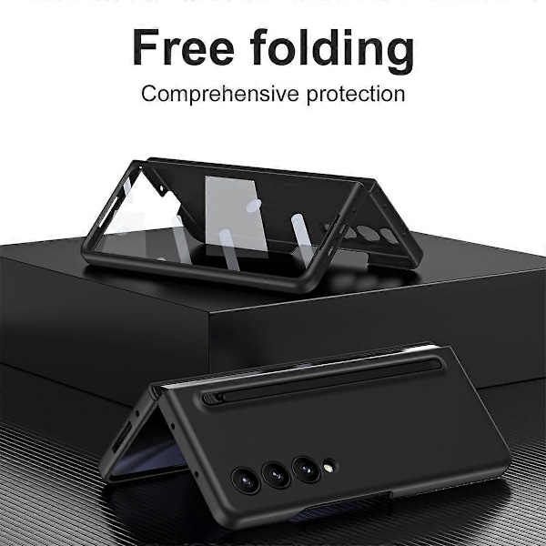 Skal för Samsung Galaxy Z Fold4 5G PC Mobilskal med Stylus/Härdat Glas Film Multicolor Style B