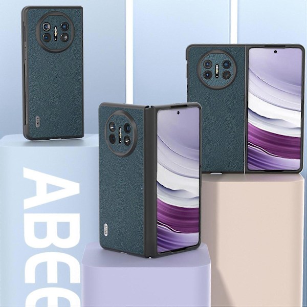 Ægte lædercover med litchi-tekstur til Huawei Mate X5 - Ko læder + PC Multicolor Style B