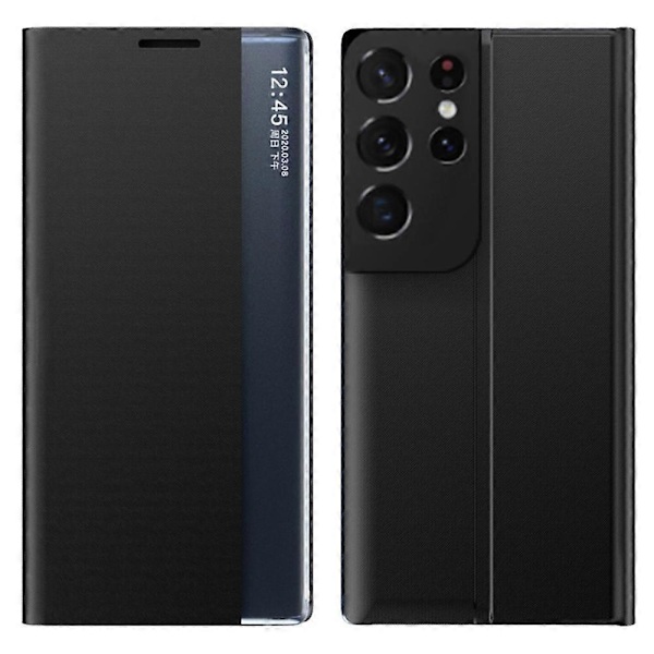 Til Samsung Galaxy S21 Ultra 5G View Window Telefon Cover PU Læder Stand Case