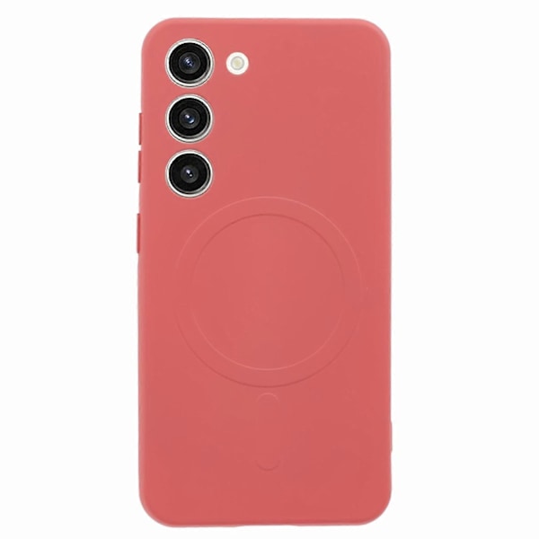 För Samsung Galaxy S23 Skal Stöttåligt TPU Telefonskal Kompatibelt med MagSafe - Svart Multicolor Camellia Red
