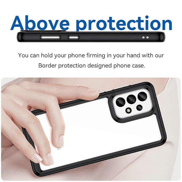Samsung Galaxy A33 5G TPU-kehys Akryylinen Takakansi Iskunkestävä Suojapuhelinkotelo Multicolor Style A
