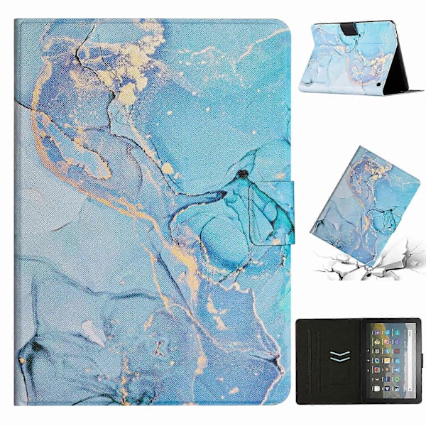 För Fire Max 11 Smart Tablet Fodral PU Läder Ställskydd med Korthållare Multicolor Style J