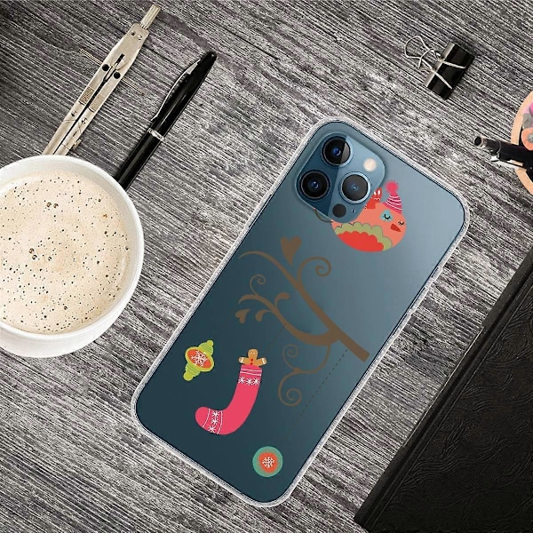 iPhone 16 Pro -kuori, jouluaiheinen pehmeä TPU-puhelinkuori - Orava Multicolor Branch