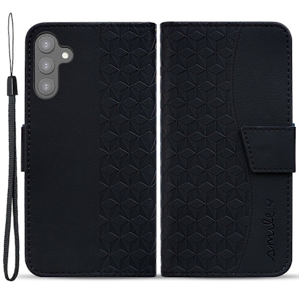 Til Samsung Galaxy A34 5G Etui Rombe Præget PU Læder Telefon Wallet Cover Multicolor Style C