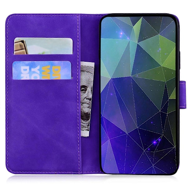 Til Realme 13+ 5G Stand Case PU Læder Telefon Cover Sommerfugl Trykt Multicolor Style F