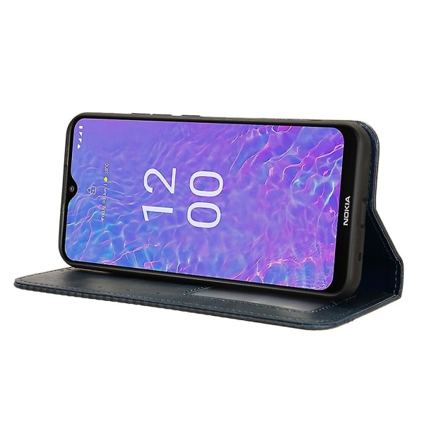 Til Nokia C210 Etui Wallet Retro PU Læder Beskyttende Telefon Cover Blue