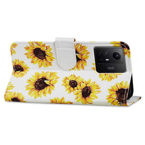 PU Læder Wallet Cover med Mønsterprint og Flip Stand til Xiaomi Redmi Note 12S 4G Multicolor Style N
