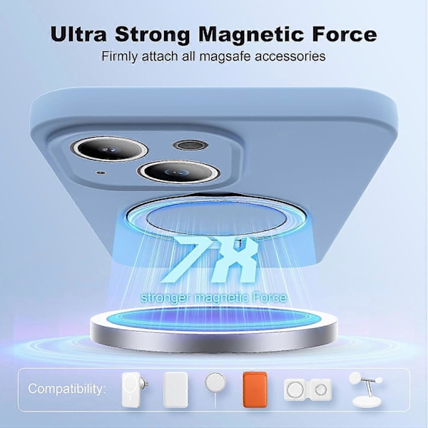 iPhone 14 Magneettinen Puhelinkotelo Piilotetulla Jalustalla Suojakuori Iskunkestävä Nestemäinen Silikonikuori Multicolor Style F