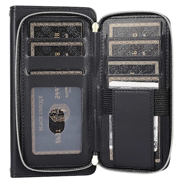 Til Samsung Galaxy S23 Ultra Cover med Håndrem Rhombus Lynlås Læder Telefon Cover Multicolor Style A