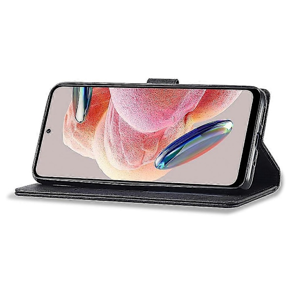 LC.IMEEKE Plånboksfodral för Xiaomi Redmi Note 12 4G Kalvtextur PU Läder Ställ Telefonskal Multicolor Style A