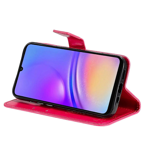 KT Imprinting Flower Series-3 Fodral för Samsung Galaxy A06 Katt Träd Mönster Flip Läder Telefonskydd Multicolor Style F