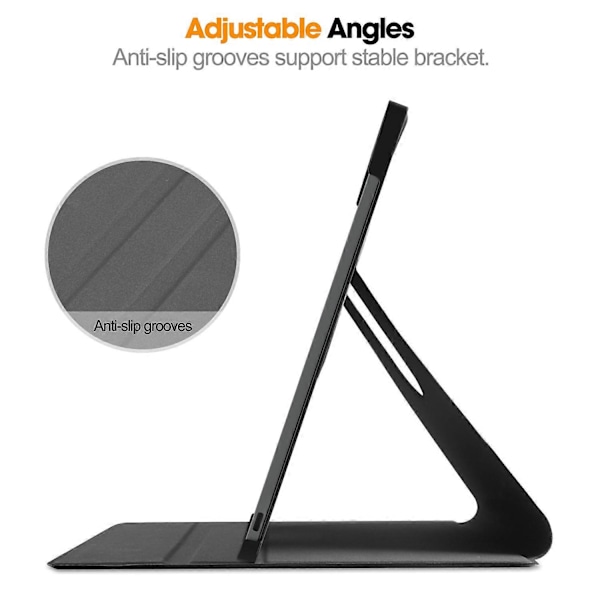 Til ReMarkable Paper Pro Etui Frontstøtte 360 Graders Roterende Stativ PC+PU Læder E-Reader Cover Multicolor Black