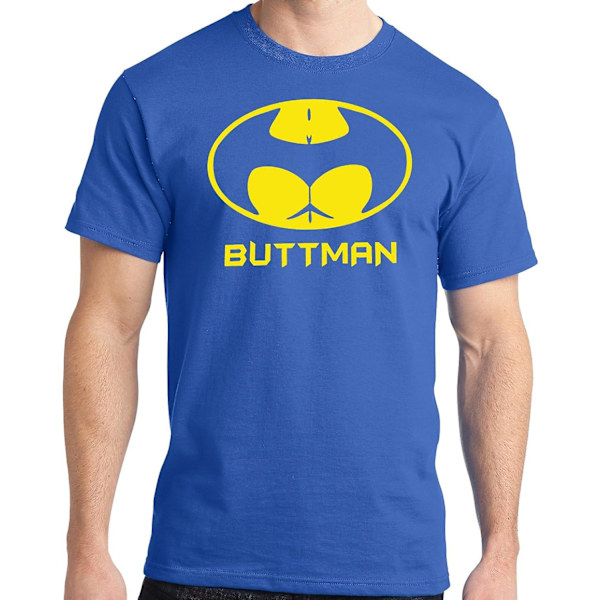 Sjov Big And Tall King Size Buttman Parodi T-shirt Royal M