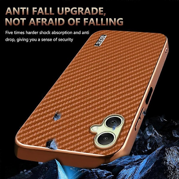 AZNS Samsung Galaxy A06 -kotelo, galvanointi, hiilikuitukuvio, PU+TPU-puhelinkuori Multicolor Style D