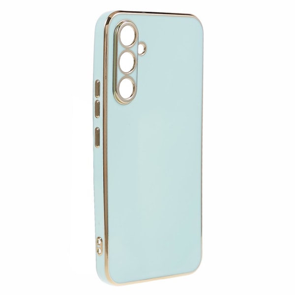 Mjukt Tpu- case för Samsung Galaxy S23 Fe, glänsande 6d galvaniseringstelefon skyddande cover Cyan