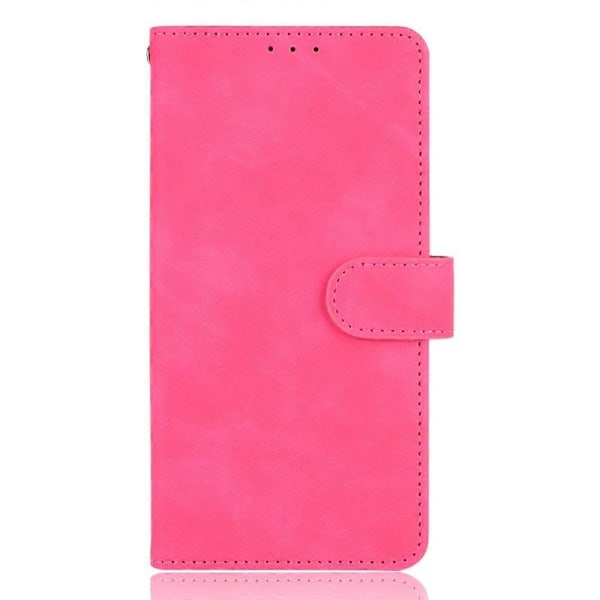 Hud-berøringsfølelse Wallet Stand Læder Flip Case Telefon Cover til Samsung Galaxy A22 5G (EU Version) Multicolor Style E