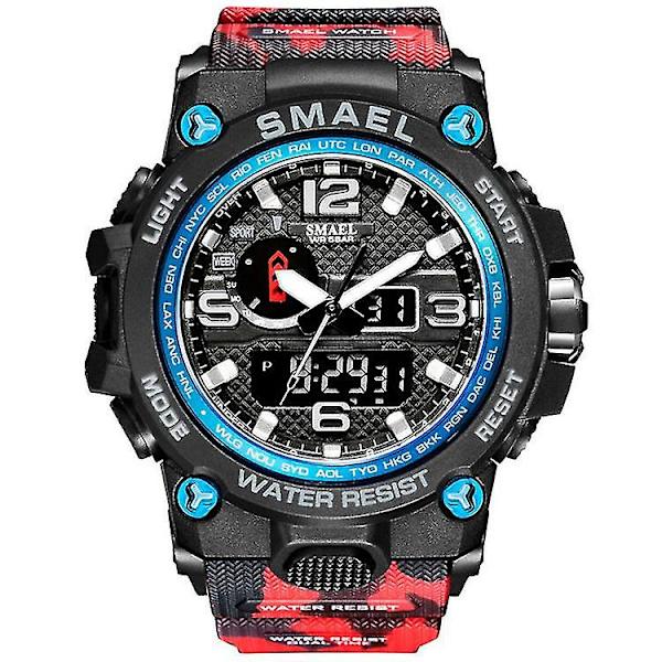 Smael 1545 LED Dual Display Herre Sportsur Elektronisk Quartz 9