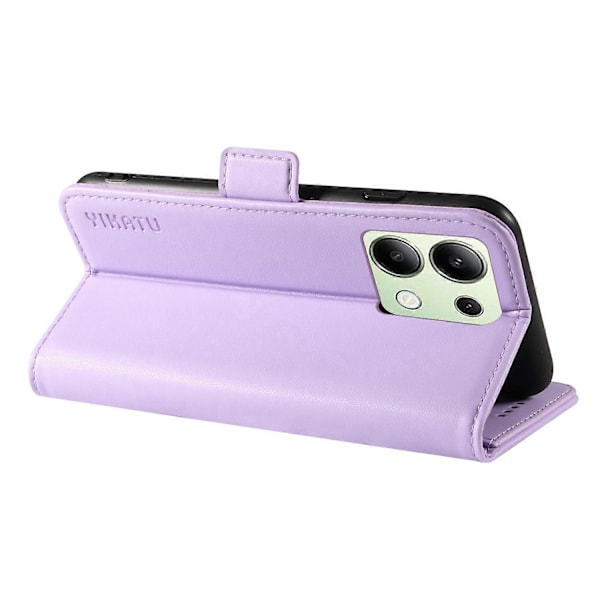 YIKATU YK-003 Læder Wallet Case med Magnetisk Side Lukning til Xiaomi Redmi Note 13 4G Multicolor Light Purple