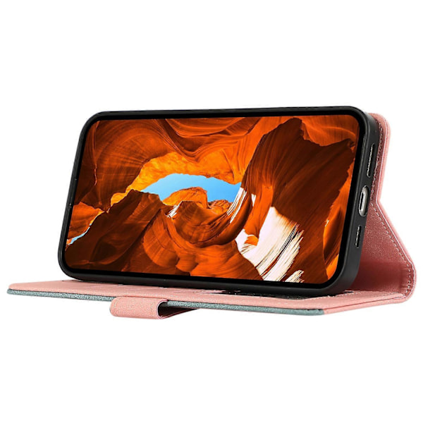 Fodral för Xiaomi 14T Pro Färgskarvning Läder Flip Telefonfodral RFID-blockering Multicolor Style A