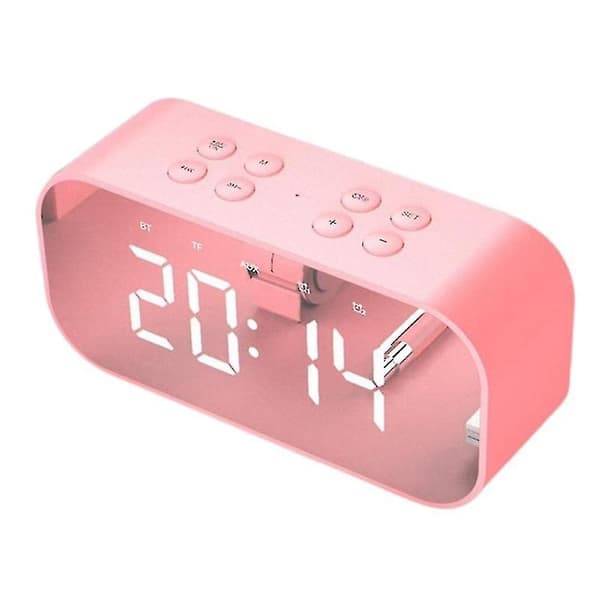 Väckarklocka för sovrum, digital klocka med Bluetooth högtalare, rosa 20PCS With Box