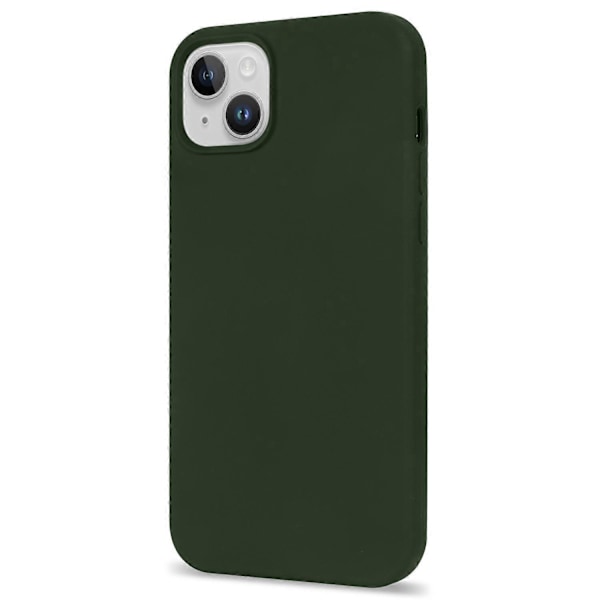 För iPhone 14 Plus Silkeslen Mjuk Touch Flytande Silikon Skal Fiberfoder Fallskydd Mobilskal Multicolor Style C