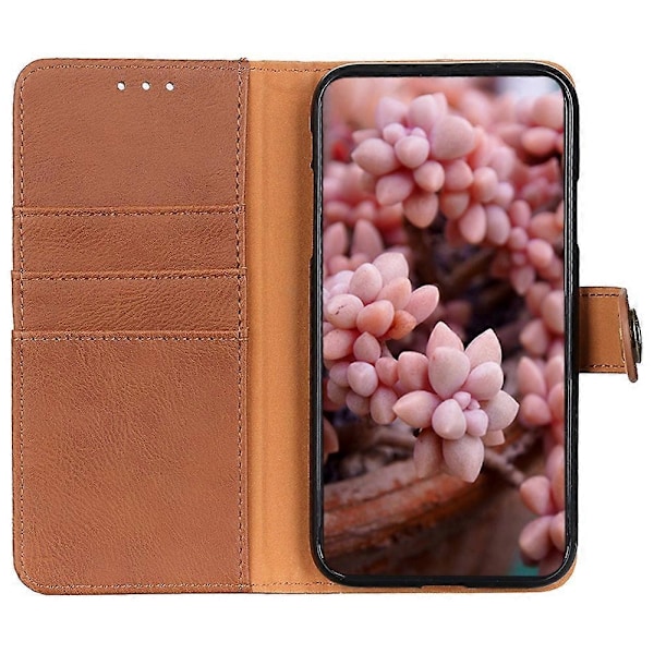 KHAZNEH Honor 90 PU-nahkakotelo, naarmuuntumaton lehmännahkajäljitelmä, jalustalla ja lompakolla Multicolor Style D