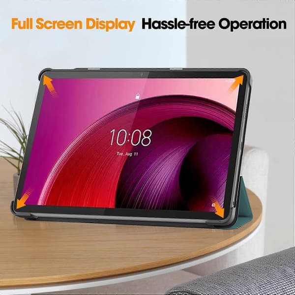 Til Lenovo Tab M10 5G Tri-fold Stand Smart Cover PU Læder Auto Vågn/Sov Tablet Cover Multicolor Style D