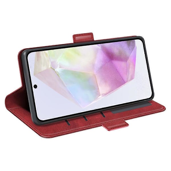 Til Samsung Galaxy A36 5G Stand Case Kalvetekstur Læder Wallet Telefon Cover Multicolor Style B